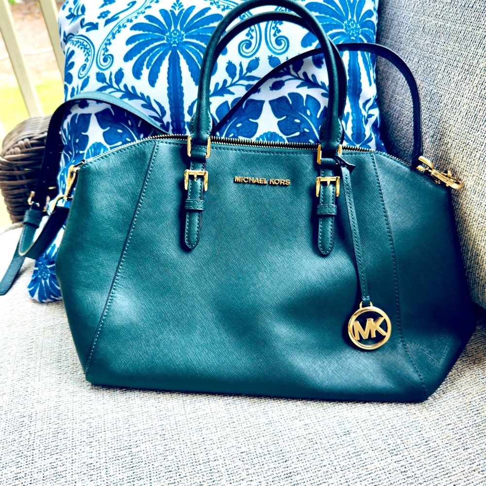 Dark Green Michael Kors handbag